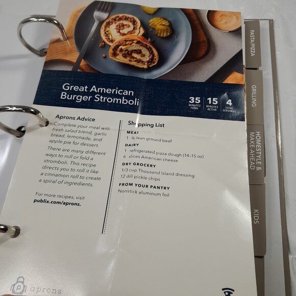 Publix Aprons Simple Meals Binder Cookbook binder Recipes Cards cook book - Picture 10 of 13